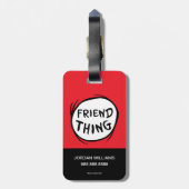 Katze in der Hut Sache eins Zwei - Freundlichkeit  Gepäckanhänger (Rückseite vertikal)