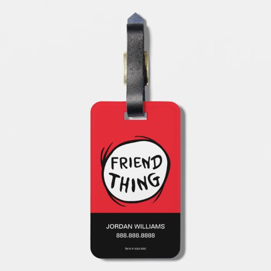 Katze in der Hut Sache eins Zwei - Freundlichkeit Gepäckanhänger (Rückseite vertikal)