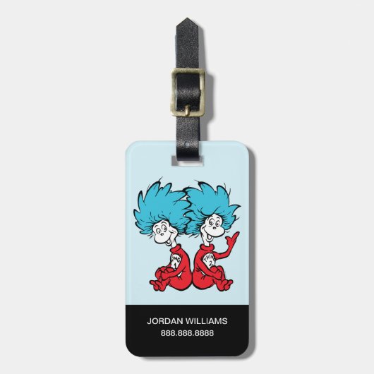 Katze in der Hut-Sache Eins & Zwei Gepäckanhänger (Vorderseite vertikal)