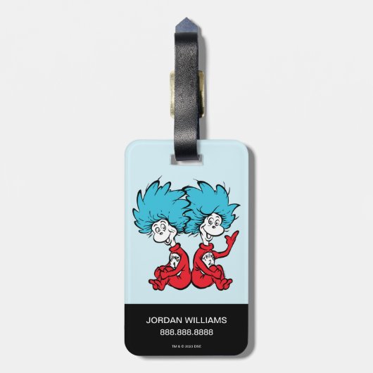 Katze in der Hut-Sache Eins & Zwei Gepäckanhänger (Rückseite vertikal)