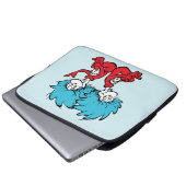 Katze in der Hut-Sache Eins & Zwei Laptopschutzhülle (Vorne Knopf)