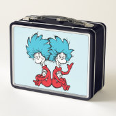 Katze in der Hut-Sache Eins & Zwei Metall Brotdose (Rückseite)