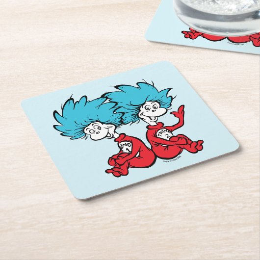 Katze in der Hut-Sache Eins & Zwei Rechteckiger Pappuntersetzer (angewinkelt)