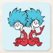 Katze in der Hut-Sache Eins & Zwei Rechteckiger Pappuntersetzer (Vorderseite)