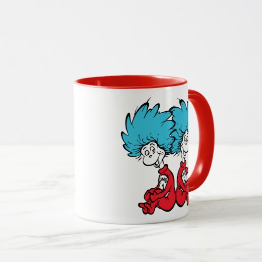 Katze in der Hut-Sache Eins & Zwei Tasse (VorderseiteRechts)