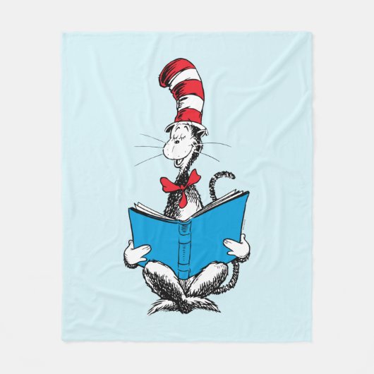 Katze in der Hutlesung Fleecedecke (Vorderseite)