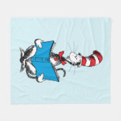 Katze in der Hutlesung Fleecedecke (Vorderseite (Horizontal))