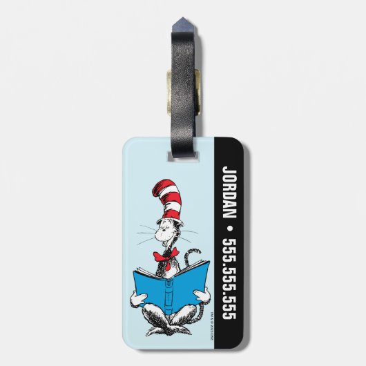 Katze in der Hutlesung Gepäckanhänger (Rückseite vertikal)