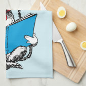 Katze in der Hutlesung Geschirrtuch (Viertel Falte)