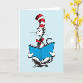 Katze in der Hutlesung Karte (Gelbe Blume)