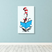 Katze in der Hutlesung Leinwanddruck (Insitu (Holzboden))