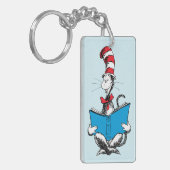 Katze in der Hutlesung Schlüsselanhänger (Vorderseite links)