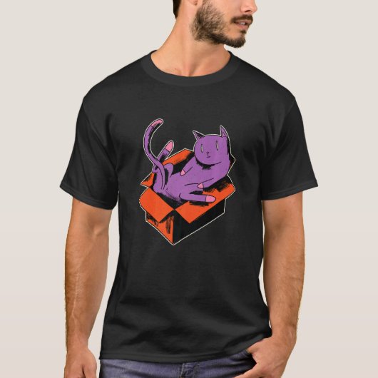 Katze in der Kiste T-Shirt (Vorderseite)