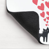 Katze in der Liebe Mousepad (Ecke)
