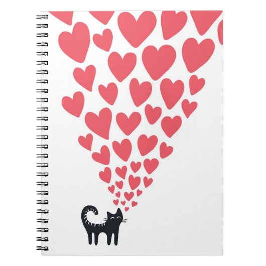 Katze in der Liebe Notizblock (Vorderseite)