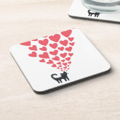 Katze in der Liebe Untersetzer (Linke Seite)