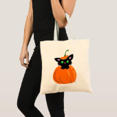 Katze in der Pumpkin Tote Tasche (Vorderseite (Produkt))