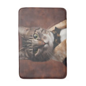 Katze in der Rauchjacke Badematte (Vorderseite Vertikal)