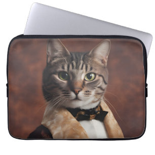 Katze in der Rauchjacke Laptopschutzhülle