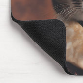 Katze in der Rauchjacke Mousepad (Ecke)