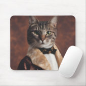 Katze in der Rauchjacke Mousepad (Mit Mouse)