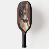 Katze in der Rauchjacke Pickleball Schläger (Links)