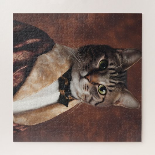 Katze in der Rauchjacke Puzzle (Horizontal)