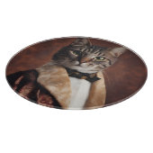 Katze in der Rauchjacke Schneidebrett (Ecke)