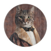 Katze in der Rauchjacke Schneidebrett (Vorderseite)