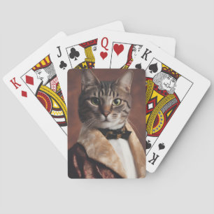 Katze in der Rauchjacke Spielkarten