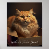 Katze in der Schuhschachtel - sarkastische Katze Poster (Vorne)