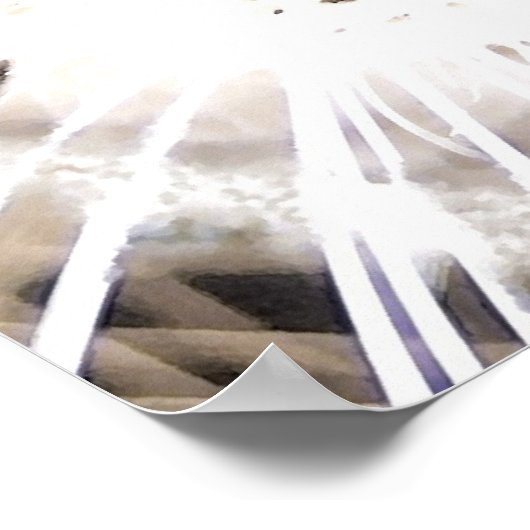 Katze in der Sonne Poster (Ecke)