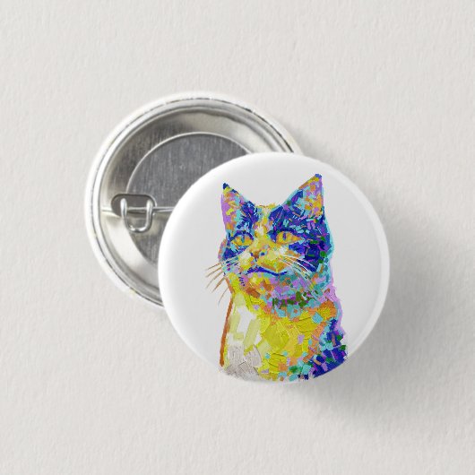 Katze in der Sunlight-Taste Button (Vorne & Hinten)