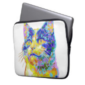 Katze in der Sunlight-Taste Laptopschutzhülle (Vorderseite Links)