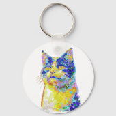 Katze in der Sunlight-Taste Schlüsselanhänger (Vorderseite)