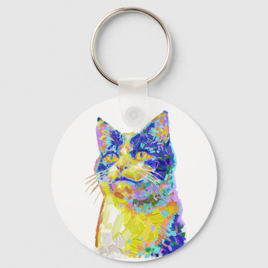 Katze in der Sunlight-Taste Schlüsselanhänger (Vorderseite)