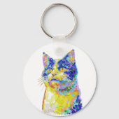 Katze in der Sunlight-Taste Schlüsselanhänger (Rückseite)