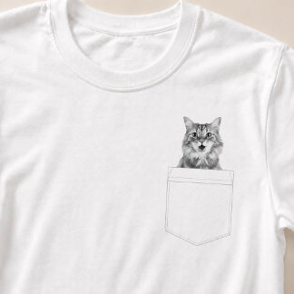 Katze in der Tasche | Benutzerdefiniertes Haustier T-Shirt