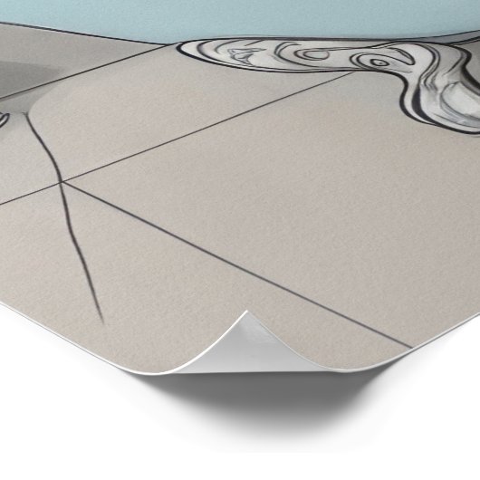 Katze in der Wanne Poster (Ecke)