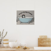Katze in der Wanne Poster (Küche)
