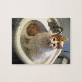 Katze in der Wanne Puzzle (Horizontal)