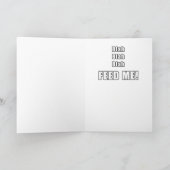 Katze in der Weihnachtsmannmütze lustig Feiertagskarte (Innenseite)