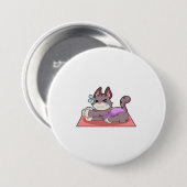 Katze in der Yoga-Fitness Button (Vorne & Hinten)