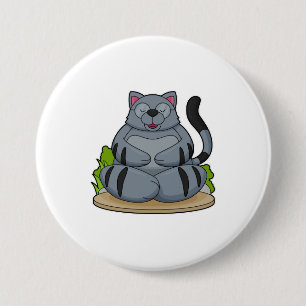 Katze in der Yoga-Fitness Button