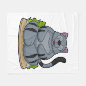 Katze in der Yoga-Fitness Fleecedecke (Vorderseite (Horizontal))