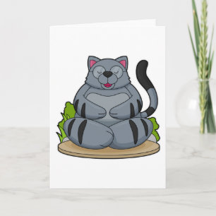 Katze in der Yoga-Fitness Karte