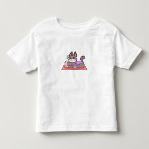 Katze in der Yoga-Fitness Kleinkind T-shirt