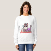 Katze in der Yoga-Fitness Sweatshirt (Vorne ganz)