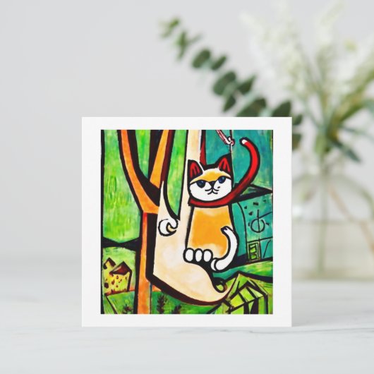 Katze in einem Baum (Stehend Vorderseite)