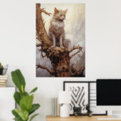 Katze in einem Baum Poster (Heimbüro)